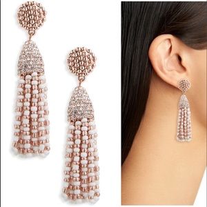 BaubleBar | Rose Gold Beaded Drop Earring